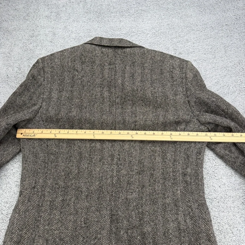 Vintage Brooks Brothers Blazer Mens 41L Tweed Shetland Wool Herringbone USA Made